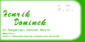 henrik dominek business card